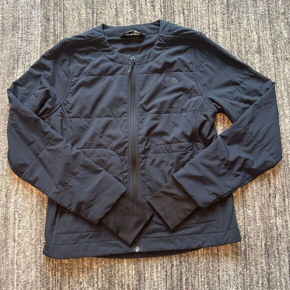 The North Face Mountain Sweatshirt Collarless Full-Zip Jacket, Black, Size S - Picture 2 of 7